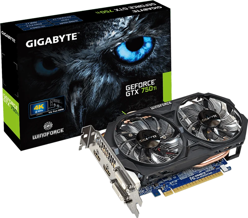 Gigabyte GeForce GTX 750 Ti OC 2GB (GV-N75TOC-2GI)