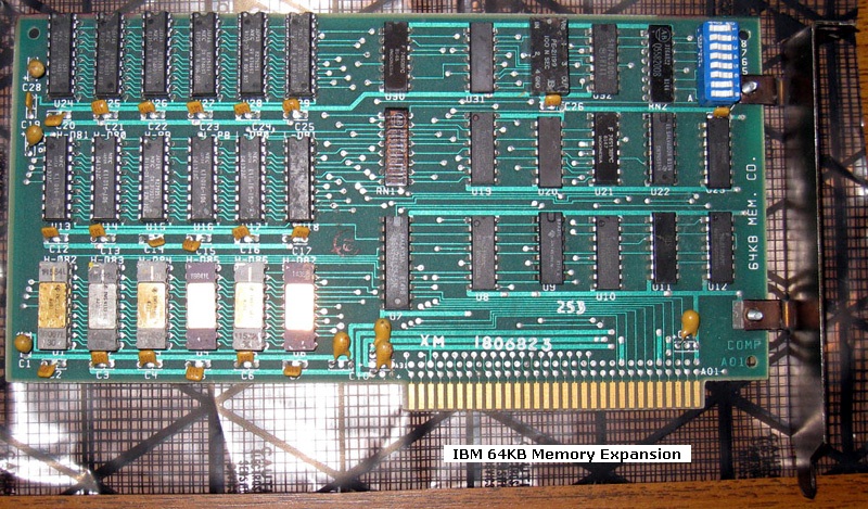 IBM PC 5150 early 64KB memory expansion card