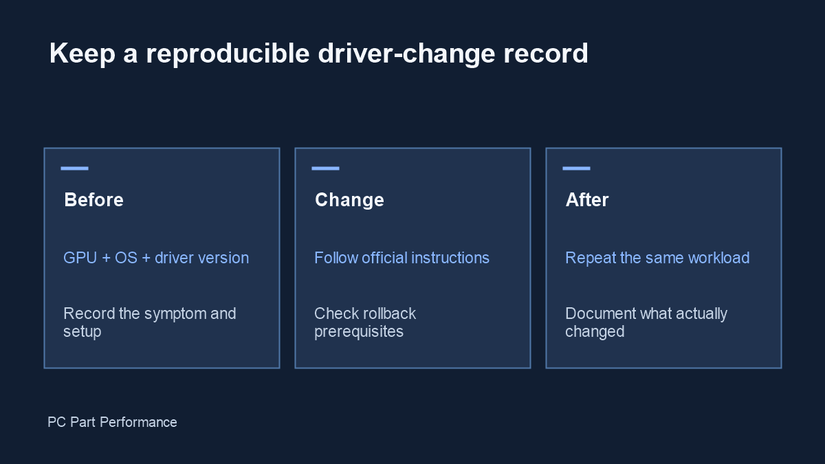 Graphics-driver trouble after an update: preserve the evidence first